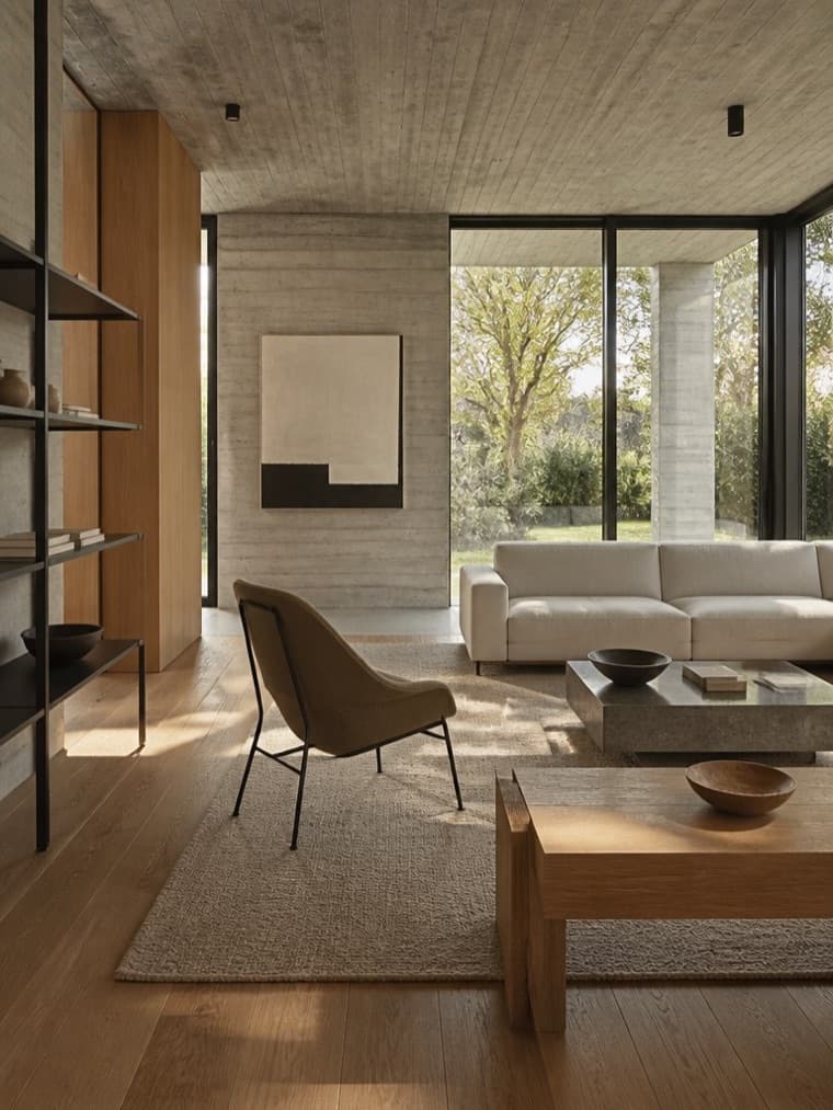 A living room in the Architect style