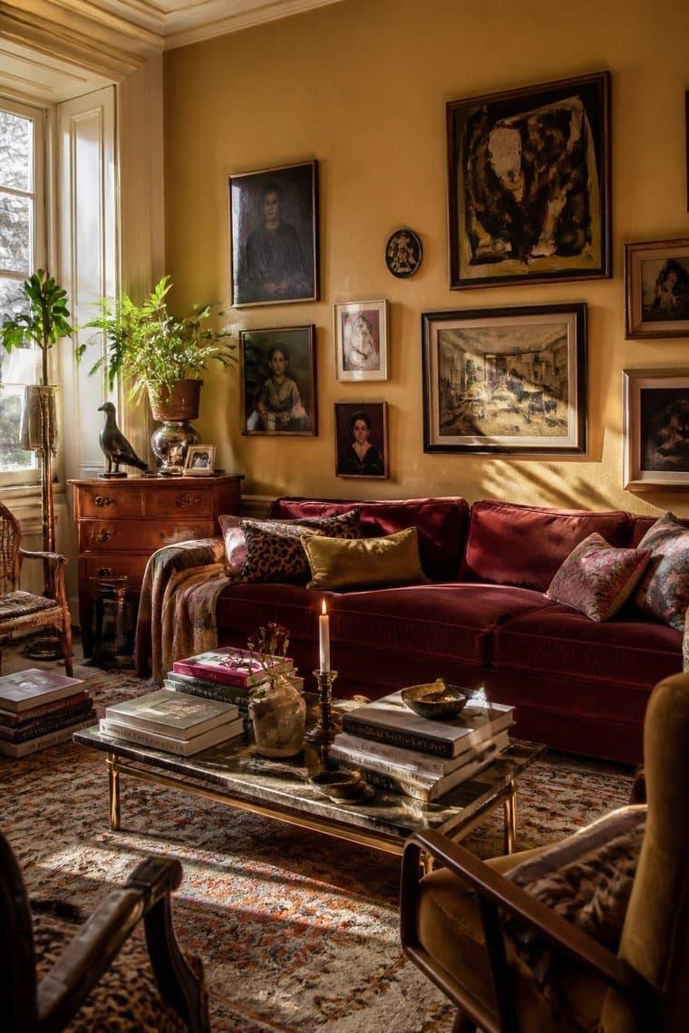 A living room in the Eclectic style