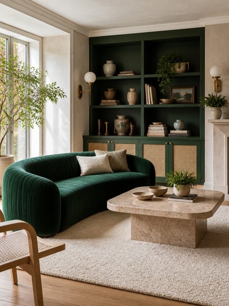 A living room in the Emerald style