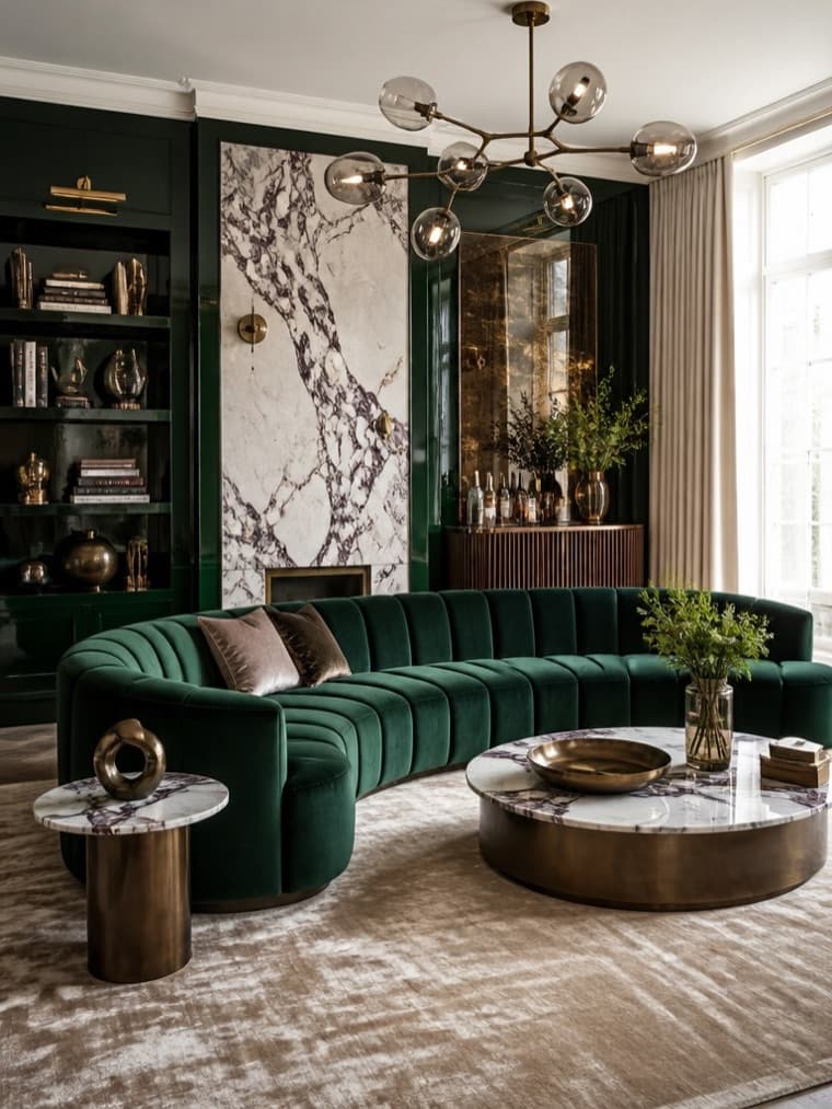 A living room in the Luxury style